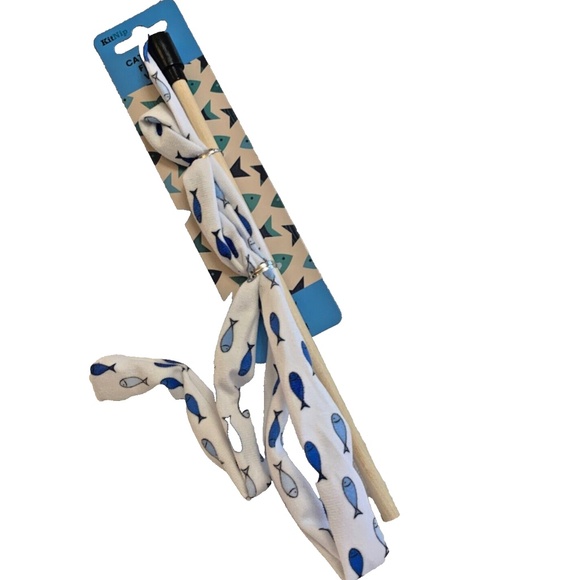 KitNip Box Kitty Cat Interactive “Catch The Fishes” Edamame Wand With Bell New - Picture 1 of 7